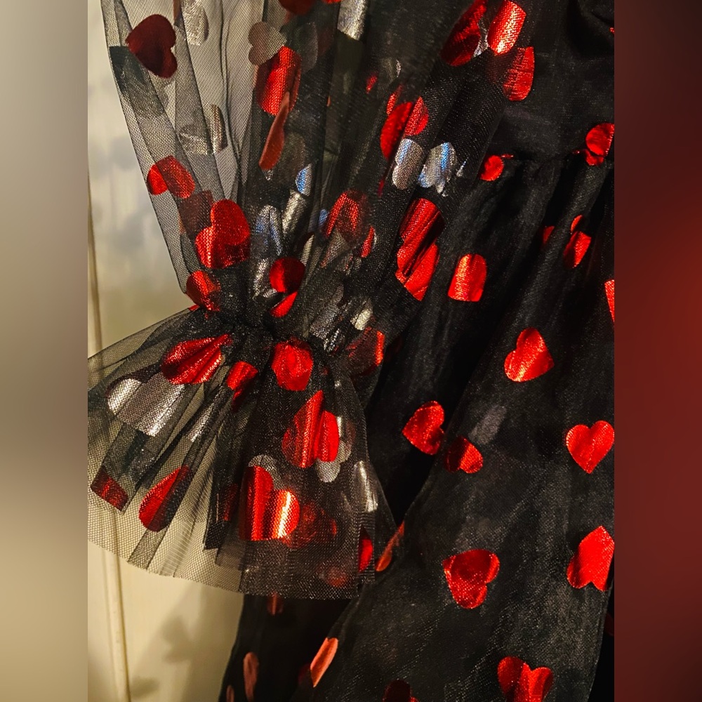 Foxblood 🥀 Queen of Hearts ❣️ Valentine Party 🖤 Dress - Picture 6 of 8